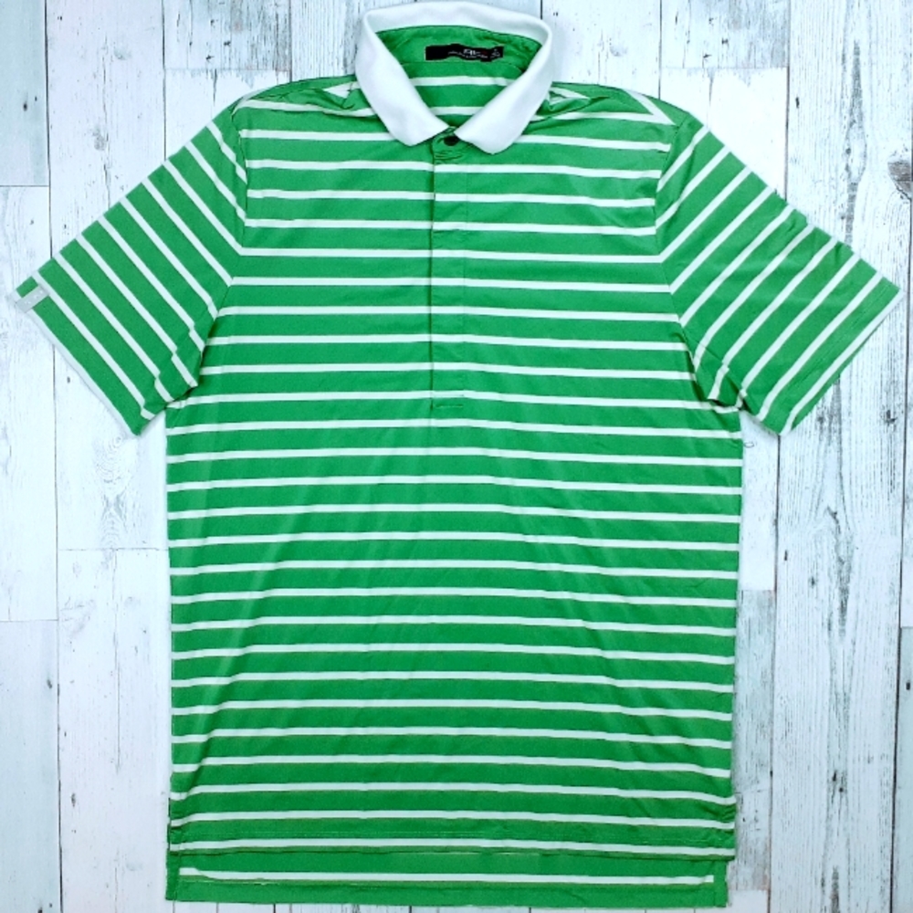Ralph Lauren RLX Golf Men's Medium Polo Rugby Shirt Snap Top Button Performance